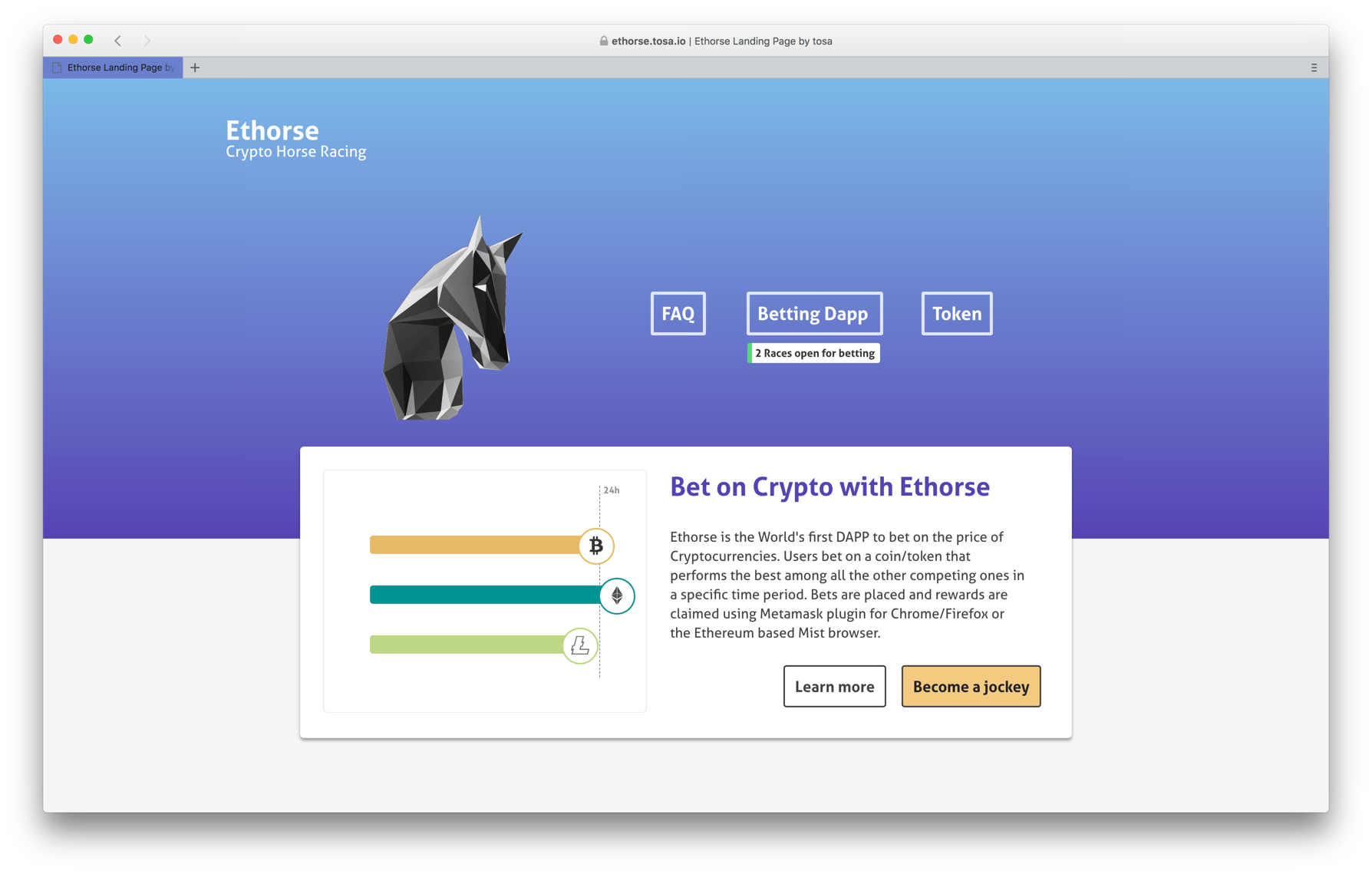 Ethorse Ethereum Webdev Concept
