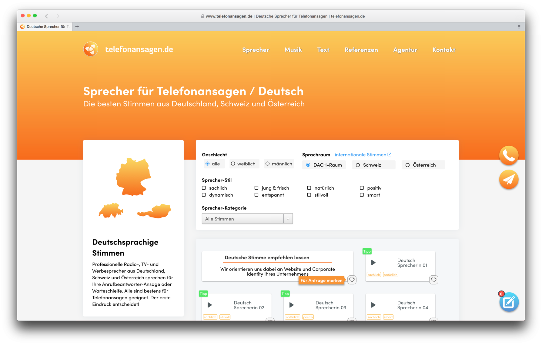telefonansagen.de Tobias Sauer Webdesign